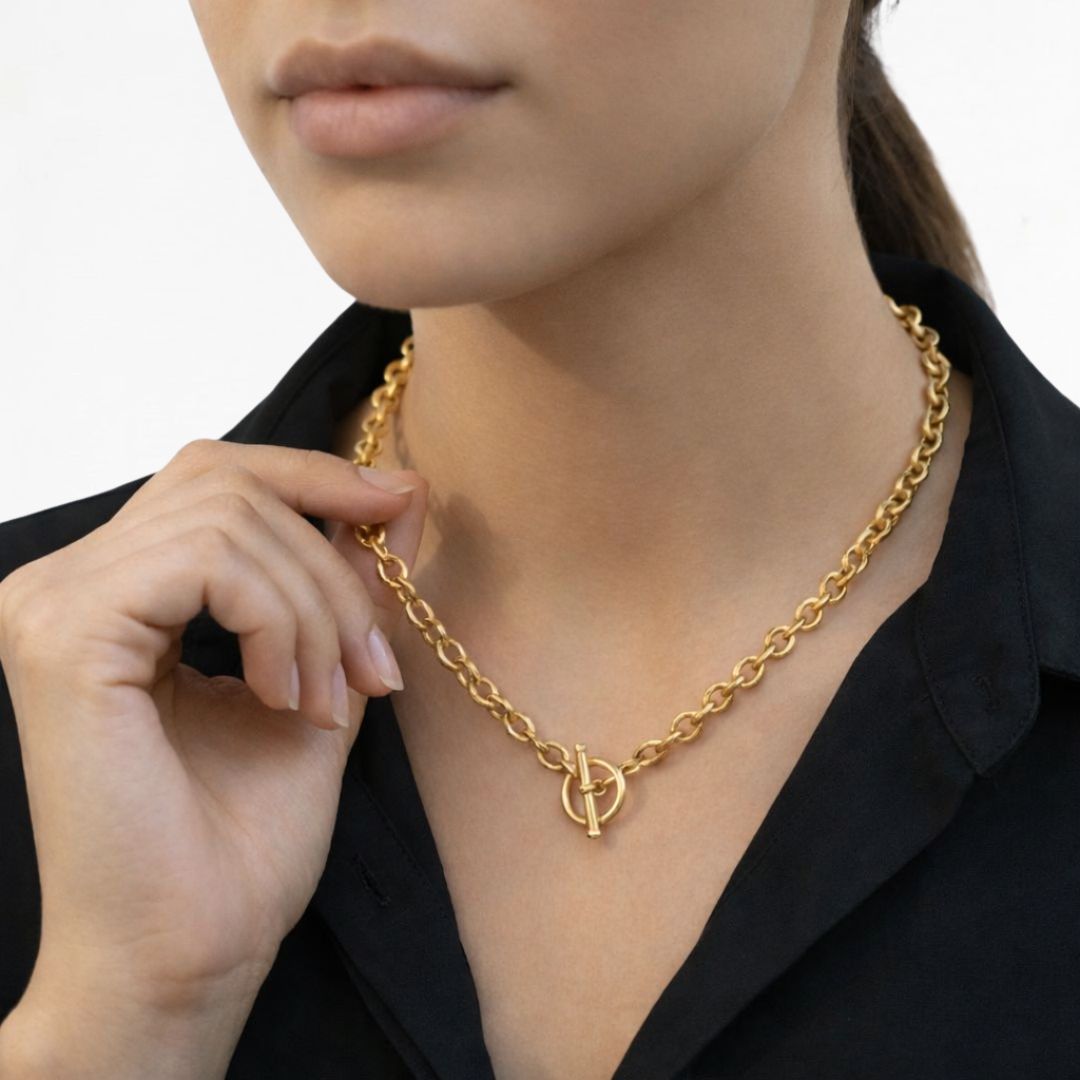 Collier acier inoxydable or Eleonore Bellaime 2