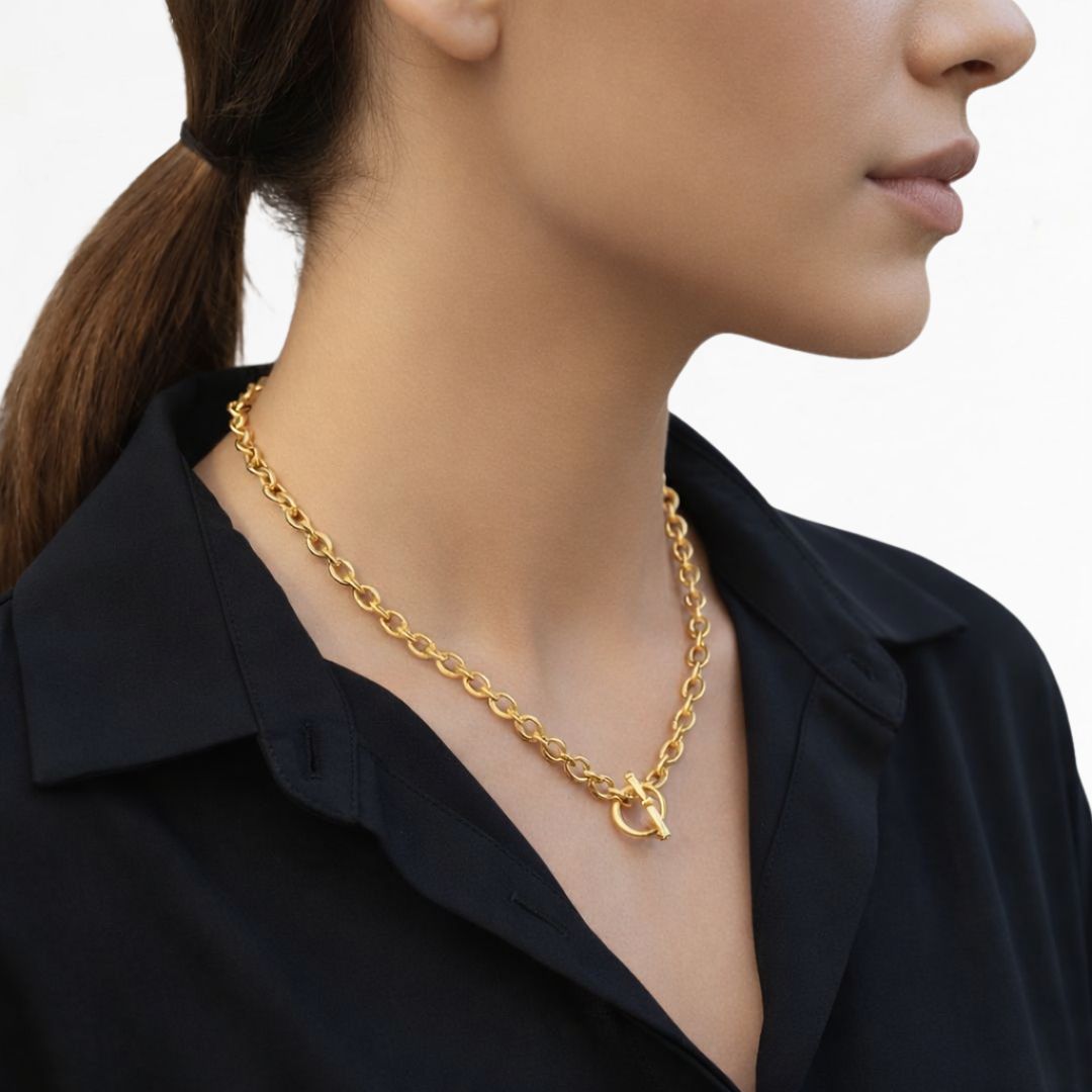 Collier acier inoxydable or Eleonore Bellaime 4