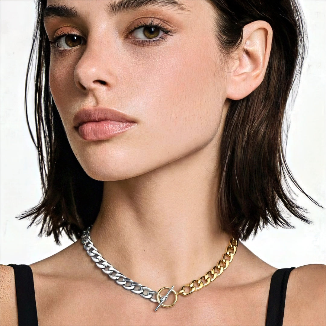 Collier acier inoxydable Duo Tone Bellaime 2