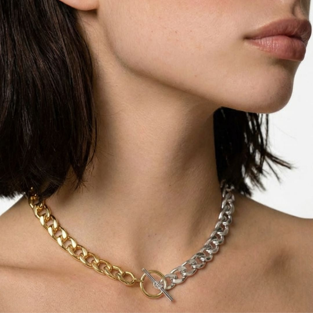Collier acier inoxydable Duo Tone Bellaime 3