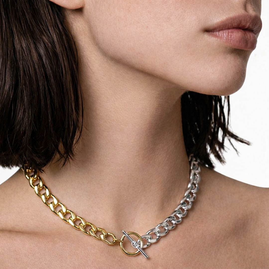 Collier acier inoxydable Duo Tone Bellaime 3