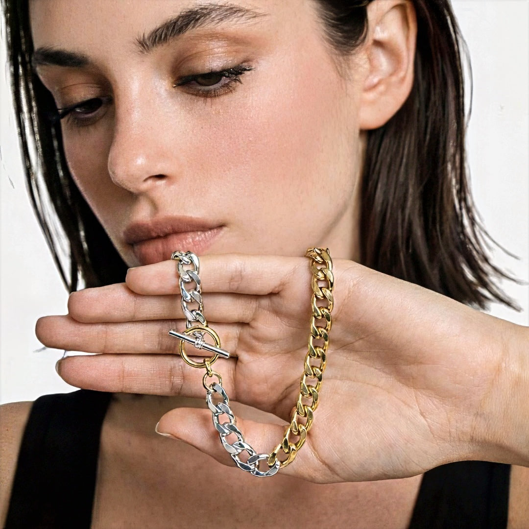 Collier acier inoxydable Duo Tone Bellaime 4