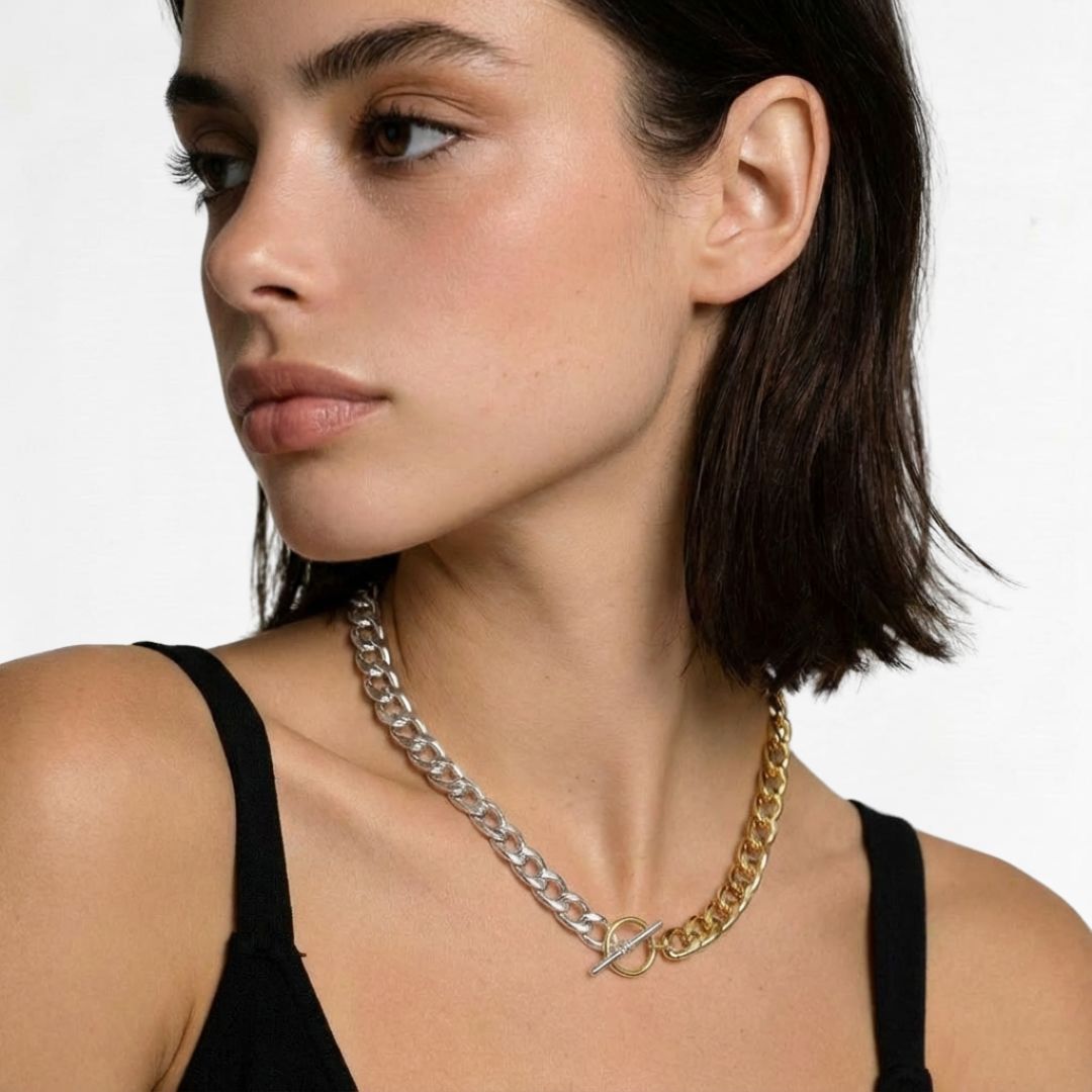 Collier acier inoxydable Duo Tone Bellaime 5