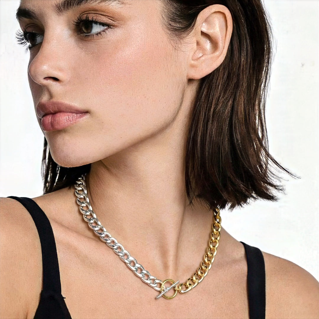 Collier acier inoxydable Duo Tone Bellaime 5