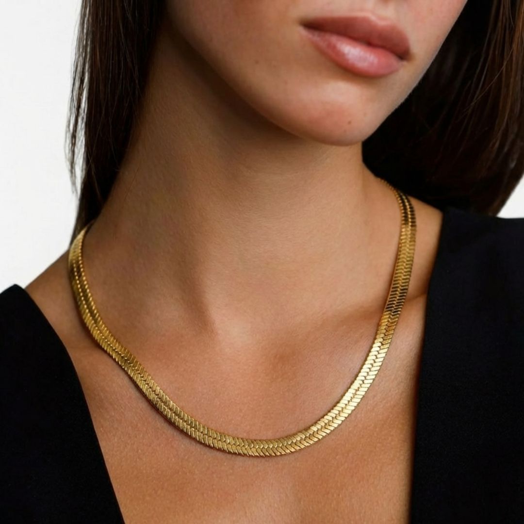 Collier cobra acier inoxydable or Bellaime 3