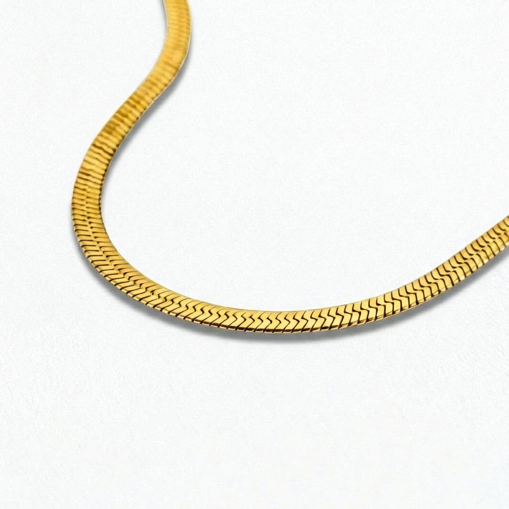 Collier cobra acier inoxydable or Bellaime