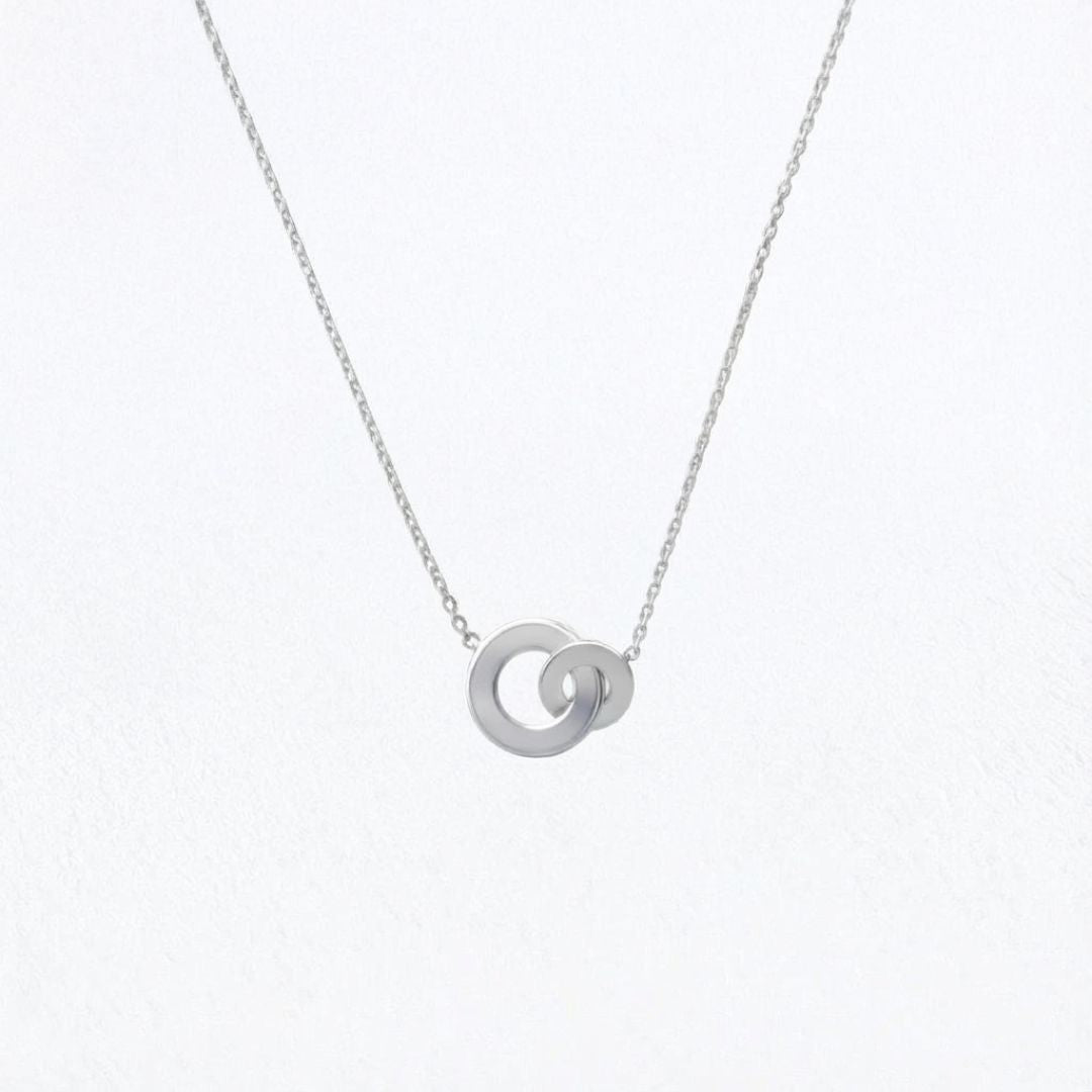 Collier anneaux entrelacés argent 925 You and Me Bellaime