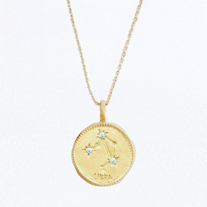 Collier Lion - Signe Astro - Constellation - Plaqué Or 18K Zirconium