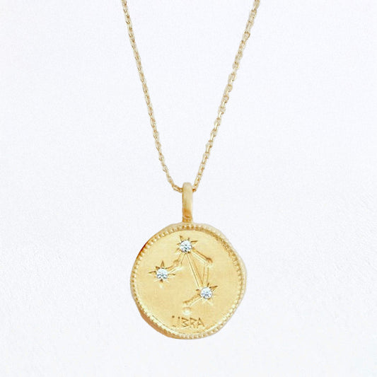 Collier Balance - Signe Astro - Constellation - Plaqué Or 18K Zirconium