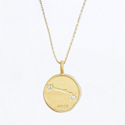 Collier Balance - Signe Astro - Constellation - Plaqué Or 18K Zirconium