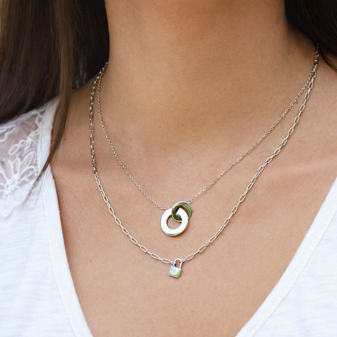 Collier cadenas argent 925 zirconium The Secret Bellaime 2