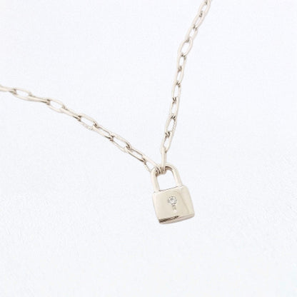 Collier cadenas argent 925 zirconium The Secret Bellaime 3