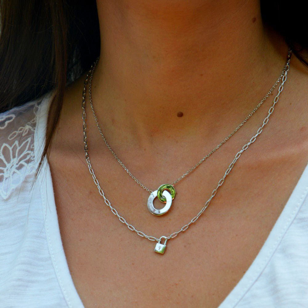 Collier cadenas argent 925 zirconium The Secret Bellaime 2