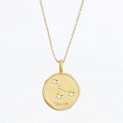 Collier Lion - Signe Astro - Constellation - Plaqué Or 18K Zirconium