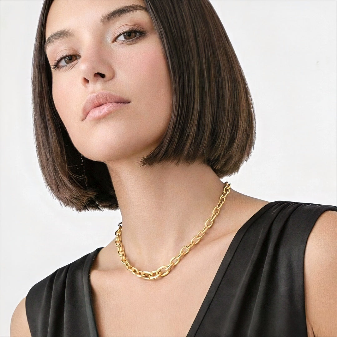 Collier chaine acier inoxydable Denise Bellaime 2