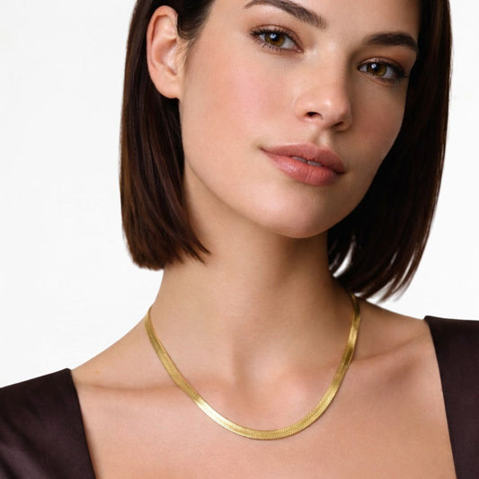 Collier cobra plaqué or 18K Bellaime 2