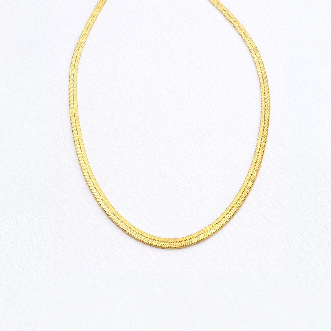 Collier cobra plaqué or 18K Bellaime 5