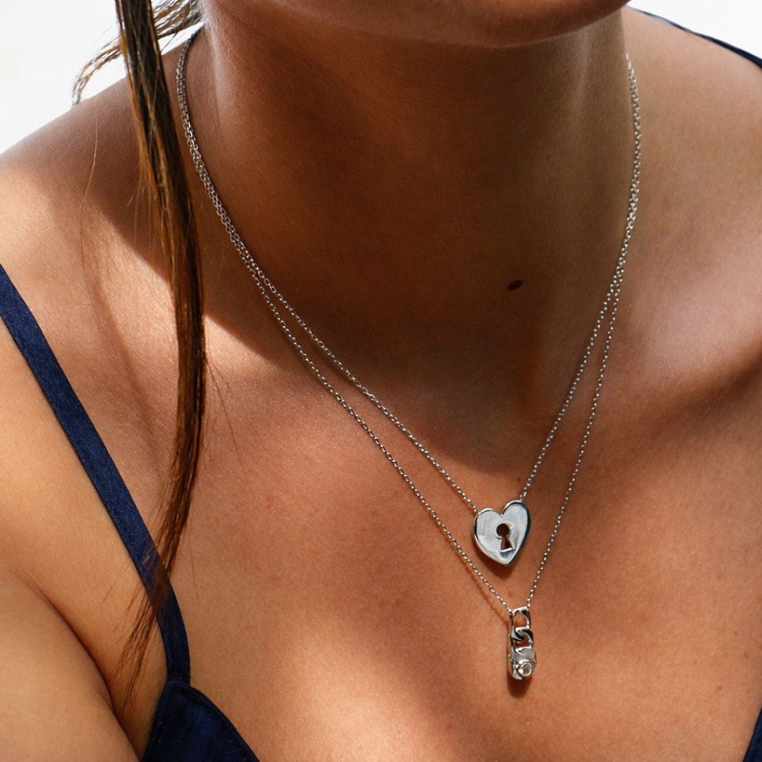 Collier cœur argent 925 Deep Love Bellaime 2