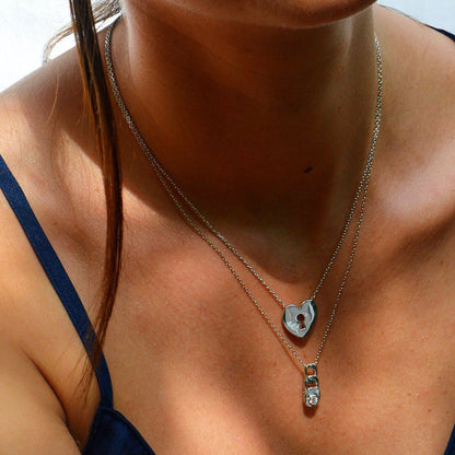 Collier cœur argent 925 Deep Love Bellaime 2