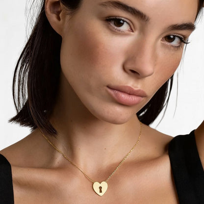 Collier cœur plaqué or 18K Deep Love Bellaime 3