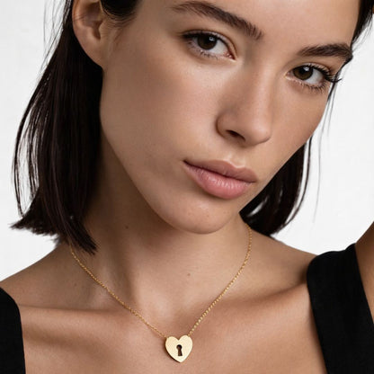 Collier cœur plaqué or 18K Deep Love Bellaime 3