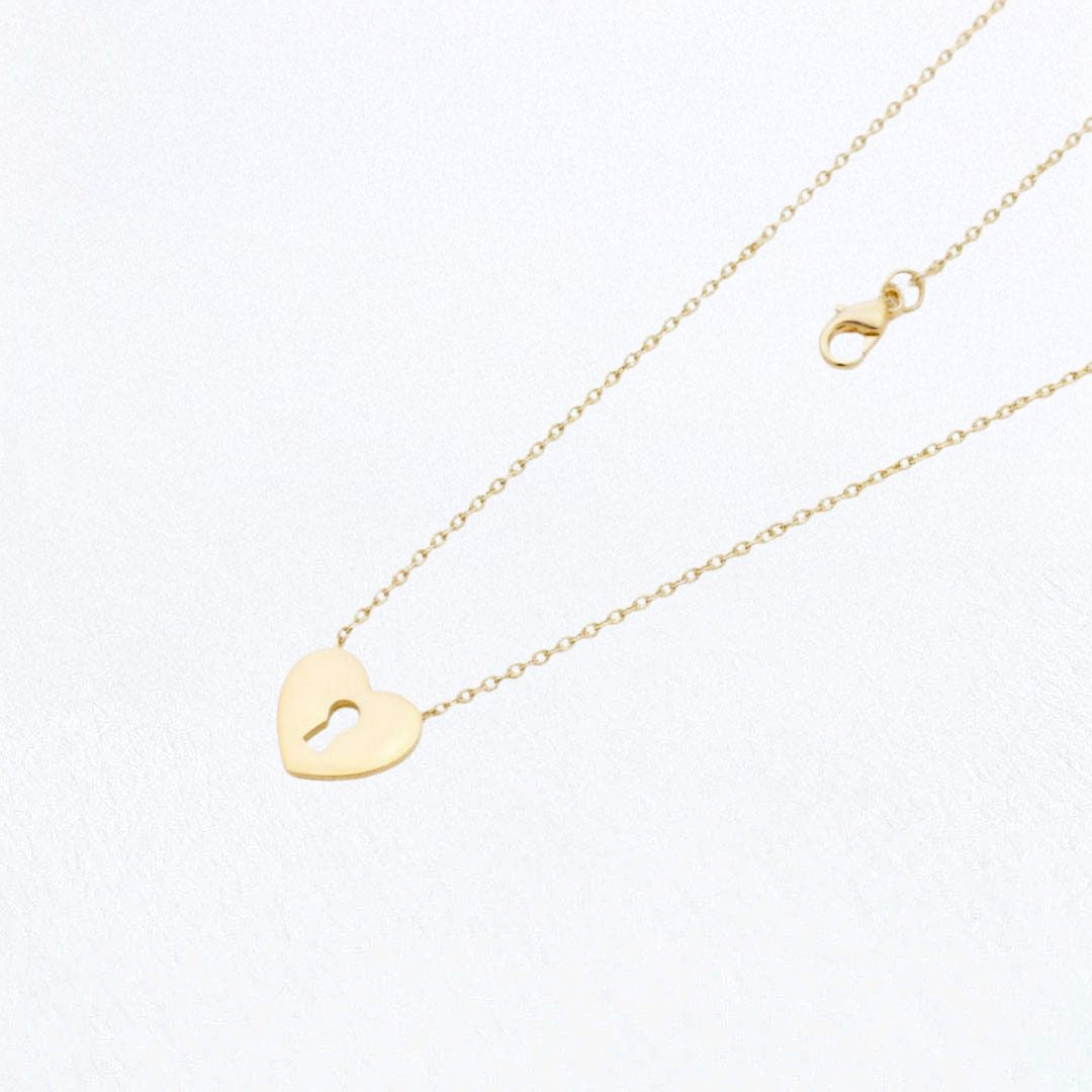 Collier cœur plaqué or 18K Deep Love Bellaime 4