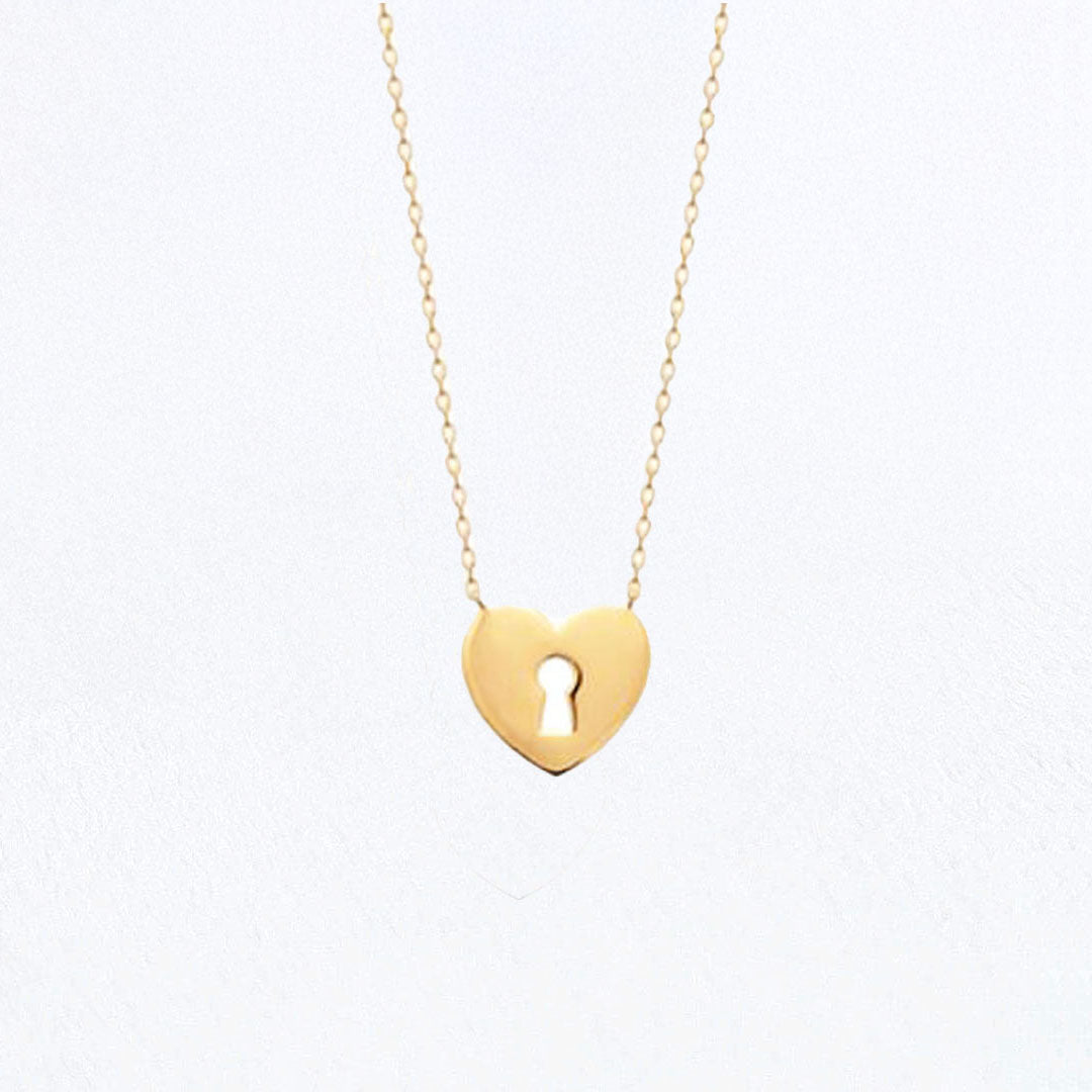 Collier cœur plaqué or 18K Deep Love Bellaime