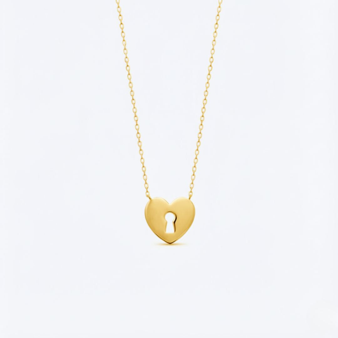 Collier cœur plaqué or 18K Deep Love Bellaime
