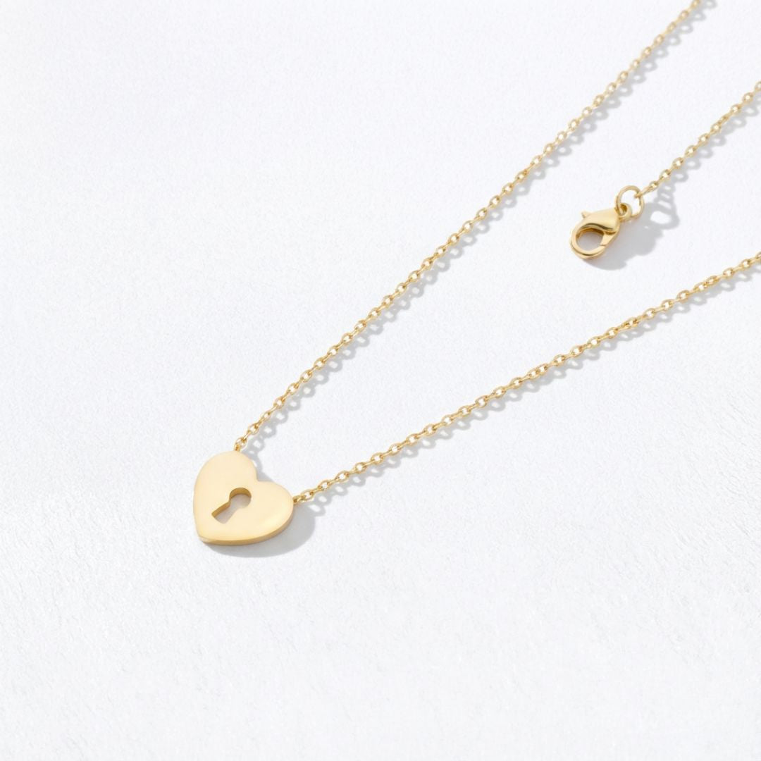 Collier cœur plaqué or 18K Deep Love Bellaime 4