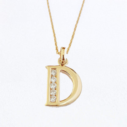 Collier Lettre N - Basic & Perfect - Plaqué Or 18K Zirconium