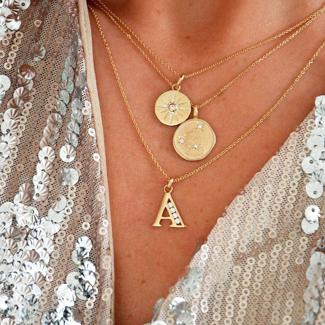 Collier Lettre T - Basic & Perfect - Plaqué Or 18K Zirconium
