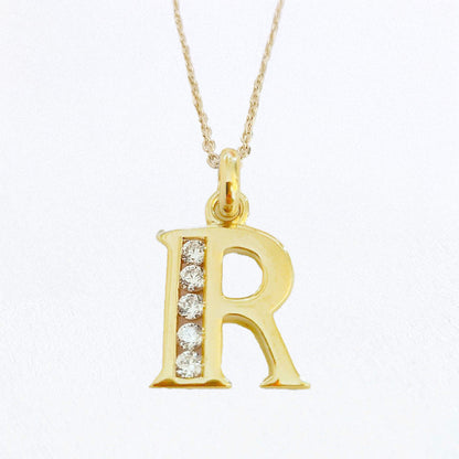 Collier Lettre L - Basic & Perfect - Plaqué Or 18K Zirconium