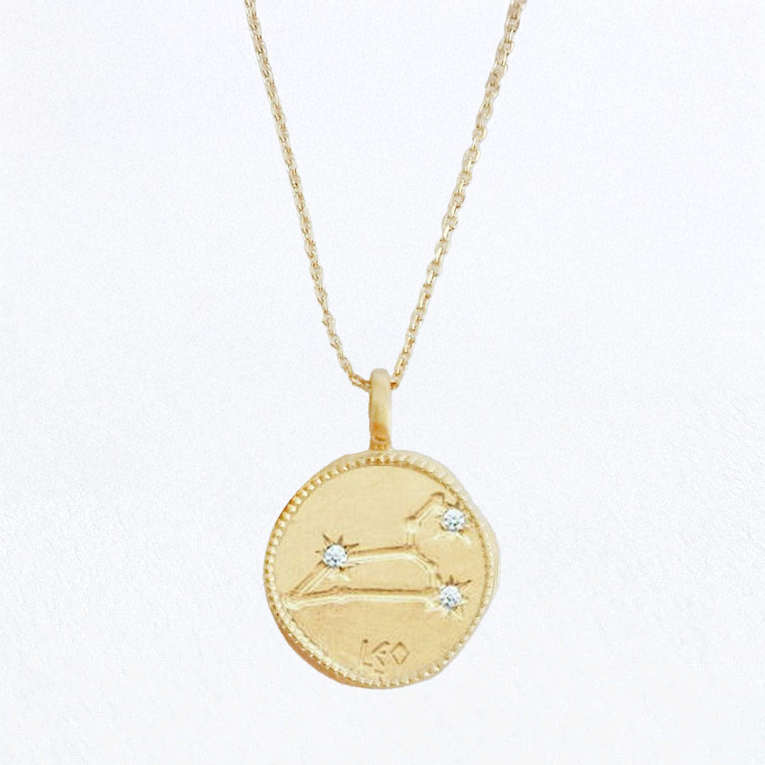 Collier Vierge - Signe Astro - Constellation - Plaqué Or 18K Zirconium