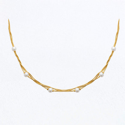 Collier perle Léonie - Acier inoxydable