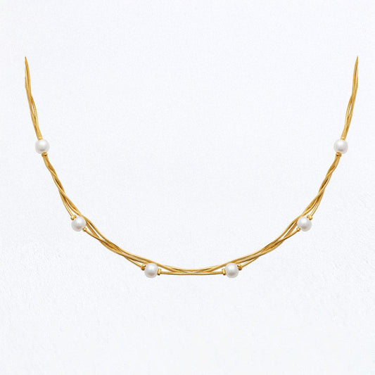 Collier perle Léonie - Acier inoxydable