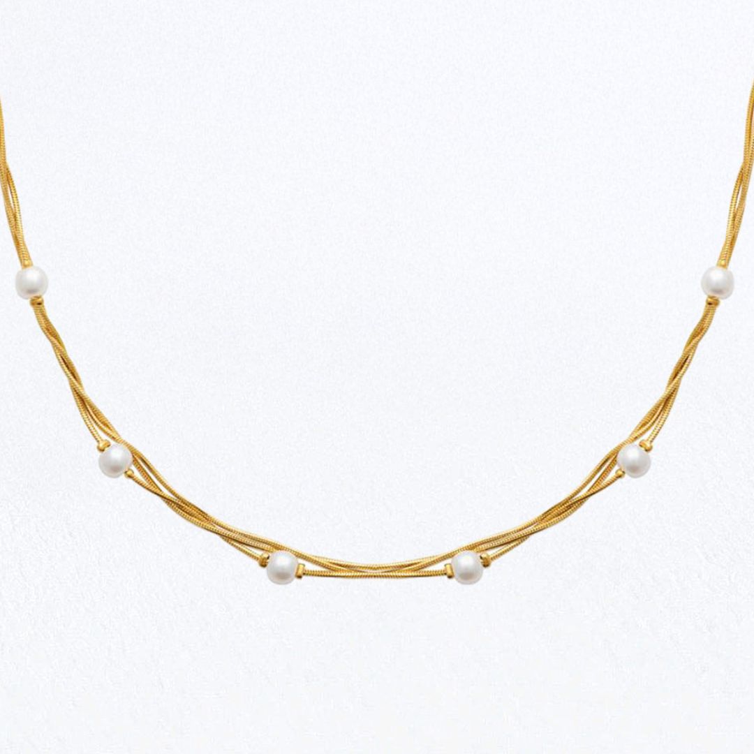 Collier perle acier inoxydable Leonie Bellaime