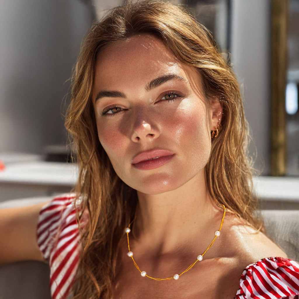 Collier perle Léonie - Acier inoxydable