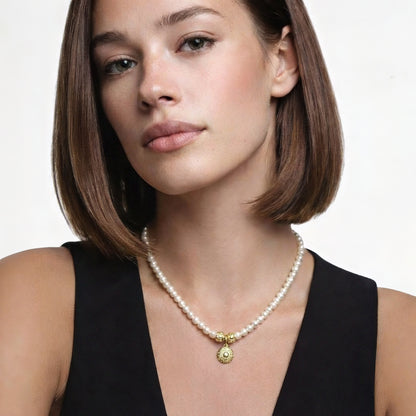 Collier perle plaqué or 18K Octavie Bellaime 2