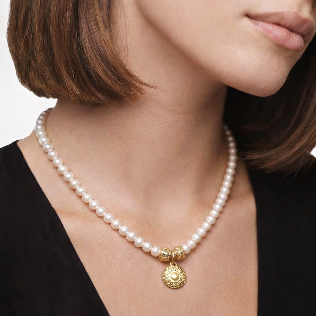 Collier perle plaqué or 18K Octavie Bellaime 3