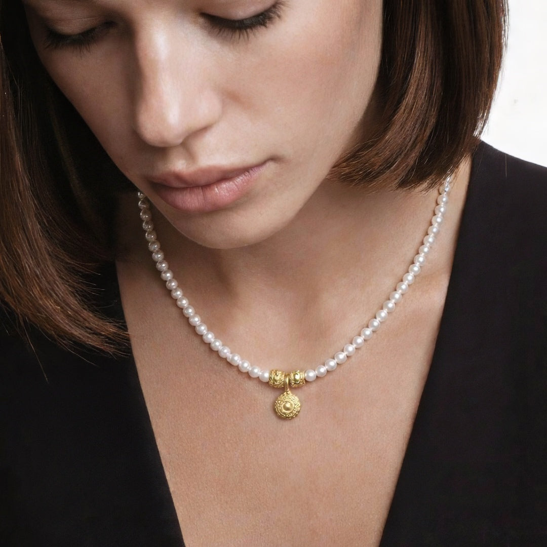 Collier perle plaqué or 18K Octavie Bellaime 5