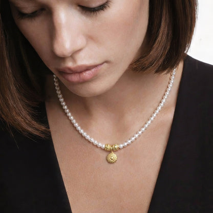 Collier perle plaqué or 18K Octavie Bellaime 5