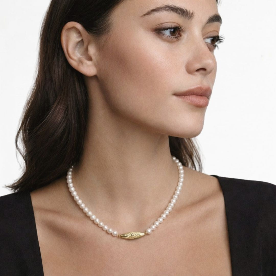 Collier perle plaqué or 18K Oriane Bellaime 4