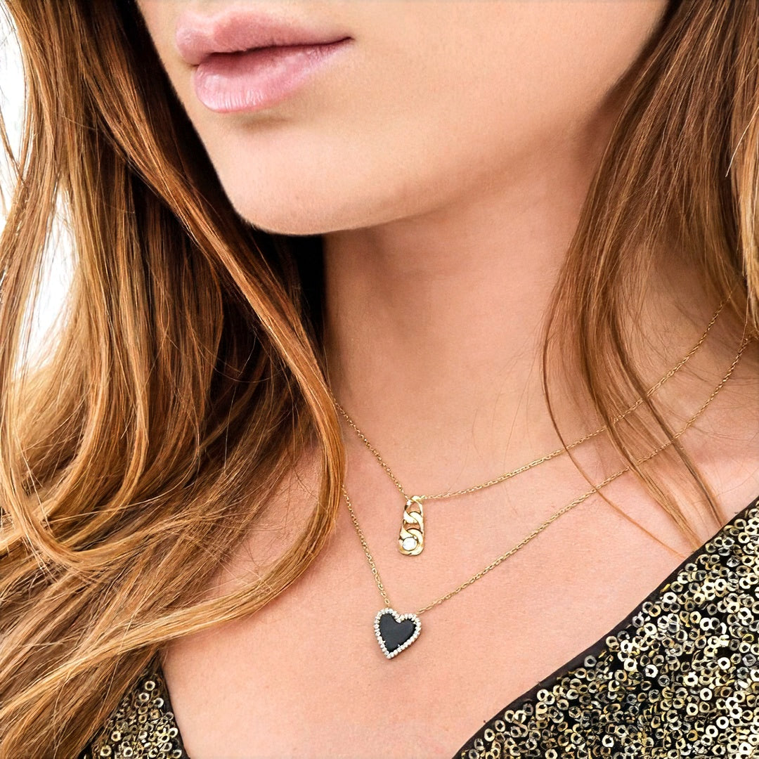 Collier plaqué or 18K zirconium Unchained Bellaime 2