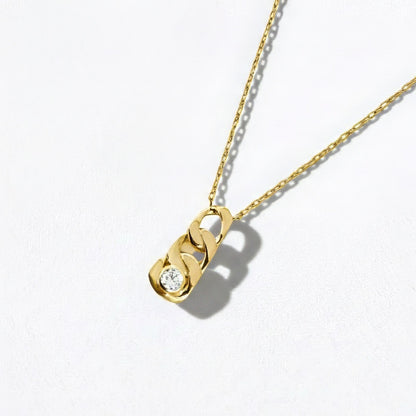 Collier plaqué or 18K zirconium Unchained Bellaime 3