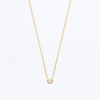 Collier plaqué or 18K zirconium Alice Bellaime