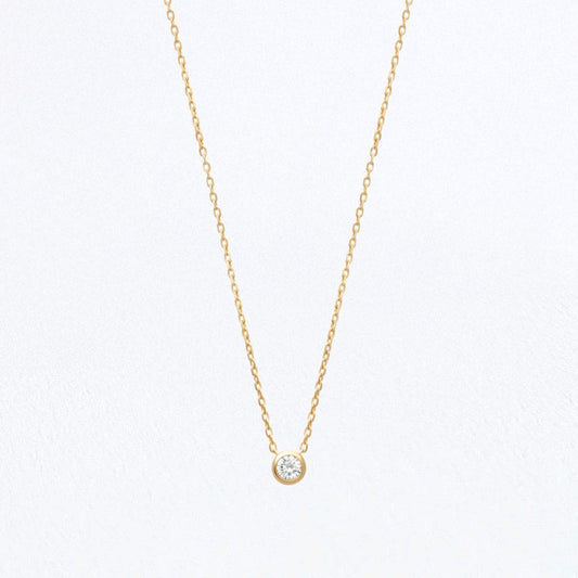 Collier plaqué or 18K zirconium Alice Bellaime