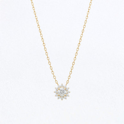Collier fleur plaqué or 18K Flore Bellaime