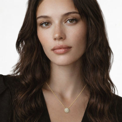 Collier fleur plaqué or 18K Flore Bellaime 2