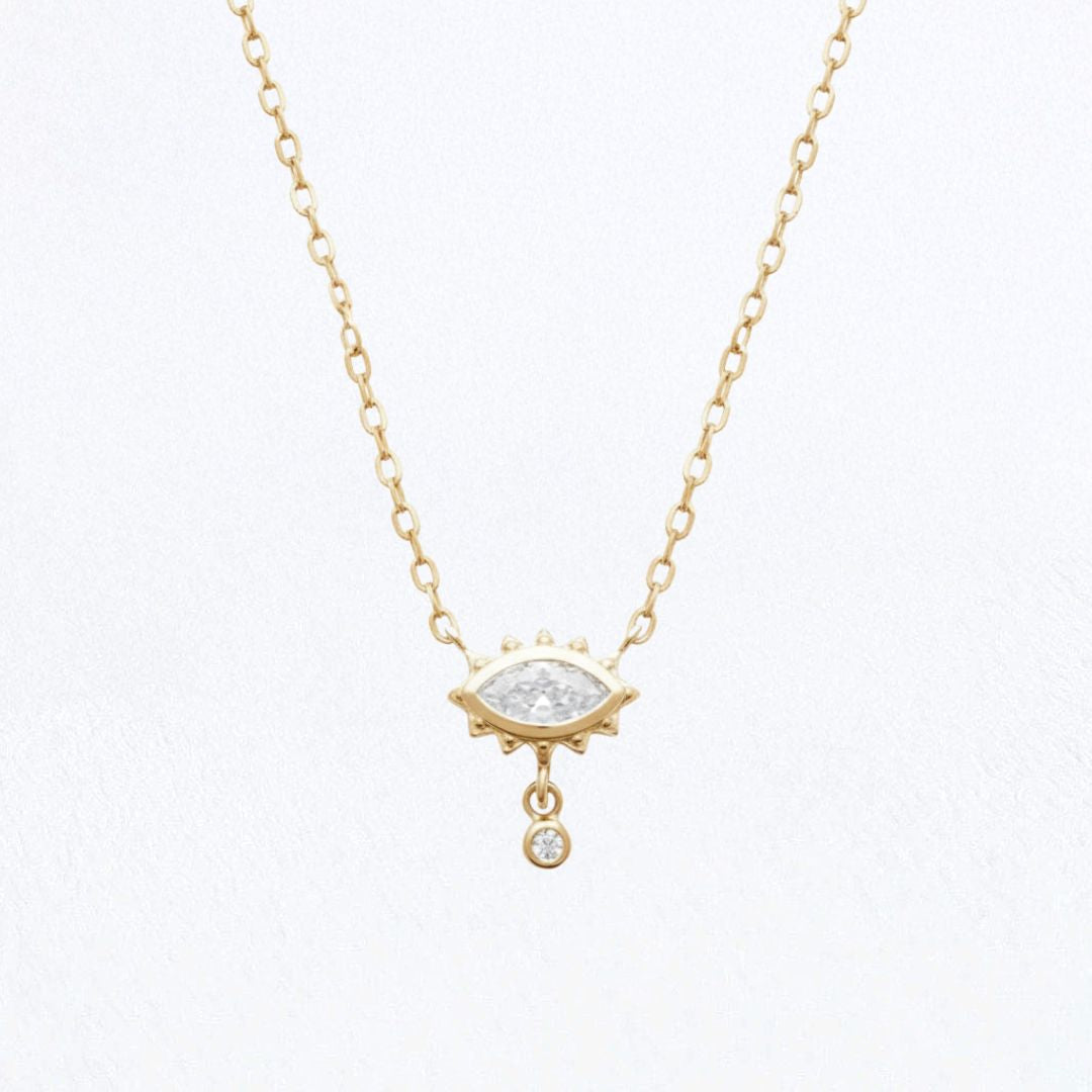 Collier oeil plaqué or 18K Lucky You Bellaime