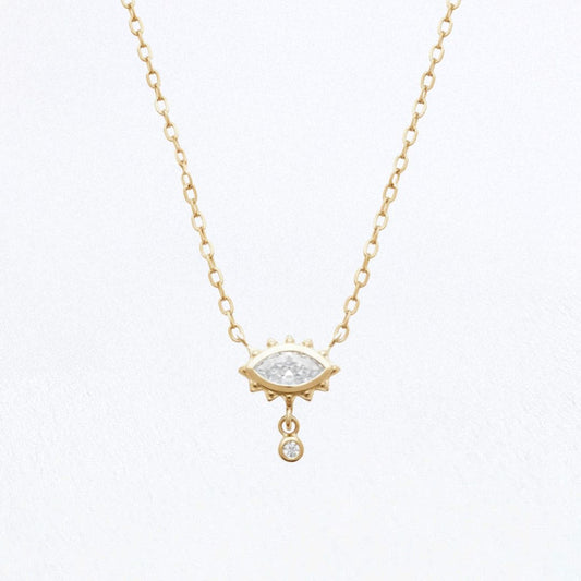 Collier oeil plaqué or 18K Lucky You Bellaime